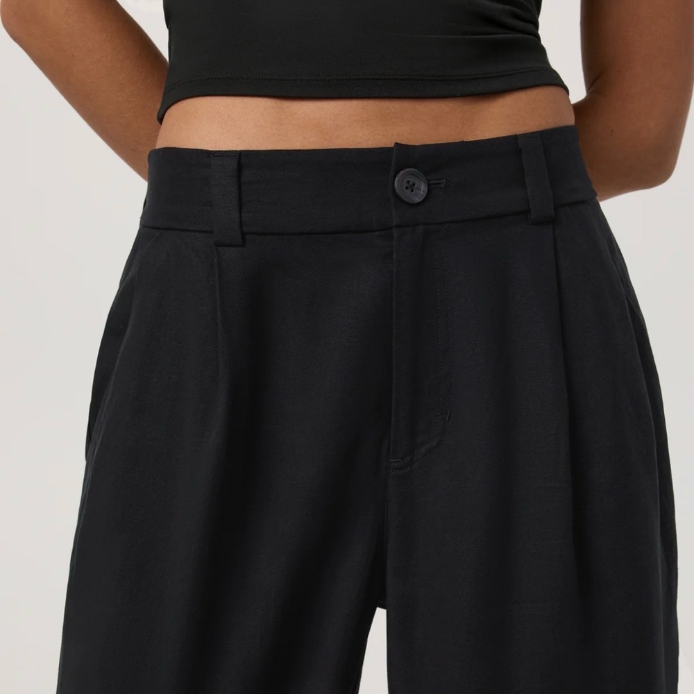Women's Trestles twill Wideleg Pants black, short - Picture 4 of 8